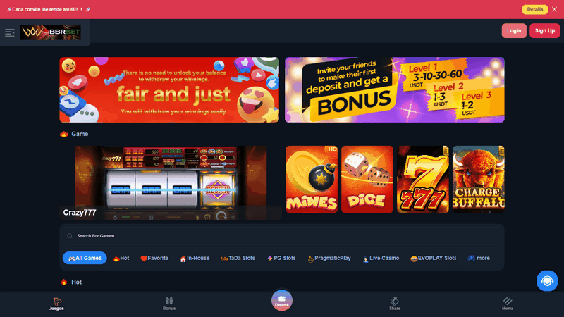 Análisis de la versión móvil y la aplicación del casino Bbrbet