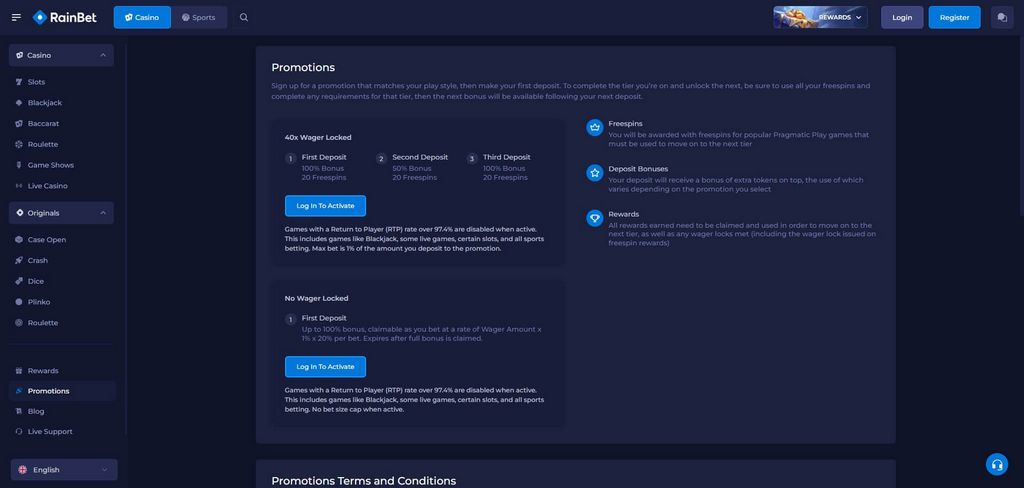 Rainbet Casino 2026 - Premi, Giochi e Recensioni